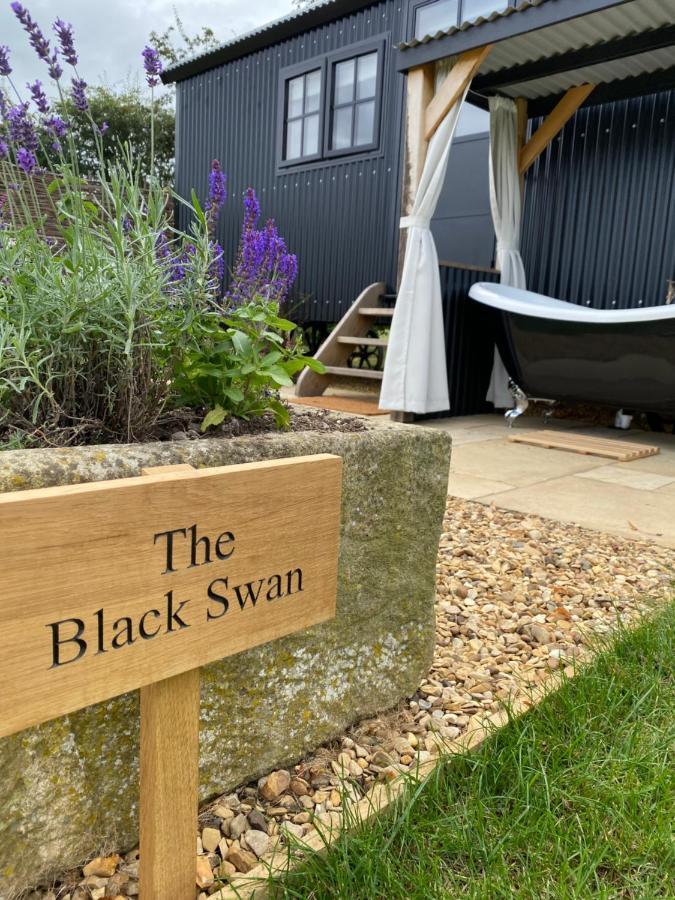 The Black Swan Shepherd Hut Ketton 外观 照片
